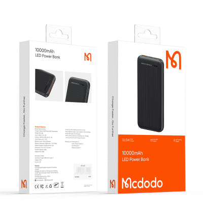 MCDODO MMC-4631 10,000mAh Budget Power Bank - 2x USB-A Outputs
