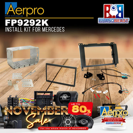 Aerpro FP9292K Double DIN Install Kit Suit Various Mercedes Vehicles
