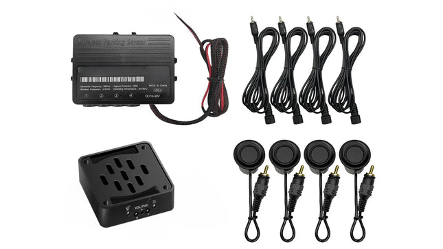 Mongoose MPFSWB-S Wireless Front Parking Sensor Kit with In-Cabin Speaker - Black