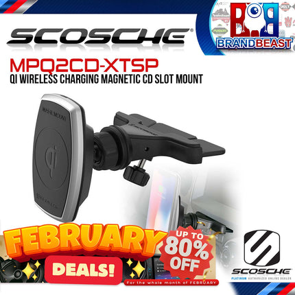 Scosche MPQ2CD-XTSP MagicMount Pro - Wireless Charging Magnetic CD Mount