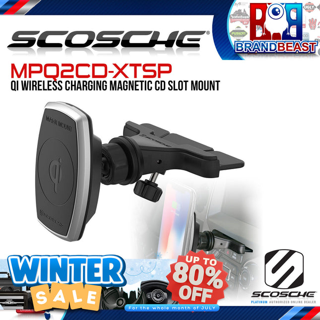 Scosche MPQ2CD-XTSP MagicMount Pro - Wireless Charging Magnetic CD Mount
