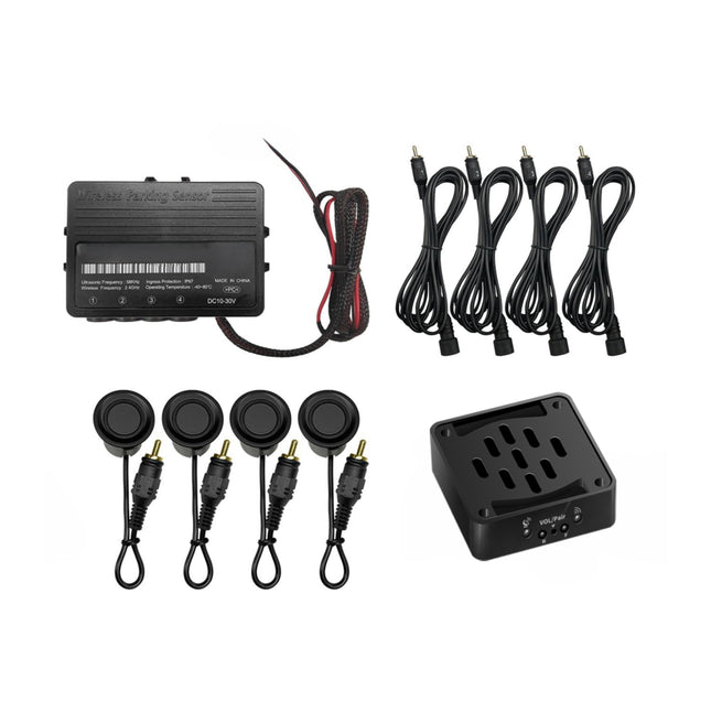 Mongoose MPRSWB-S Wireless Rear Parking Sensor Kit with In-Cabin Speaker - Black
