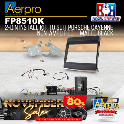 Aerpro FP8510K 2DIN Install Kit Suit Porsche Cayenne 2010 - 2017 (Non-Amplified)