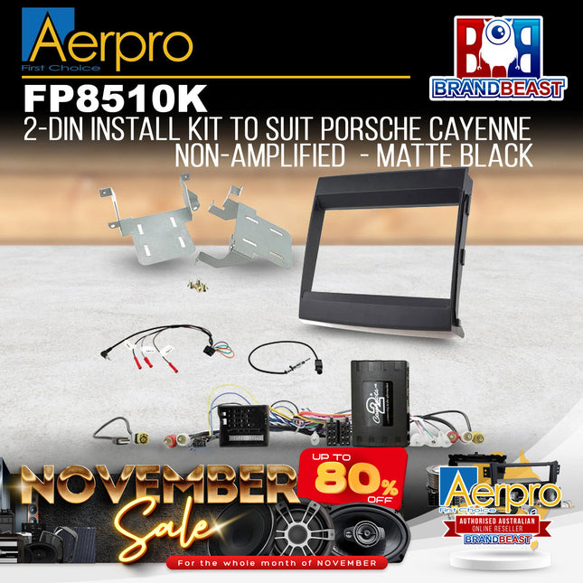 Aerpro FP8510K 2DIN Install Kit Suit Porsche Cayenne 2010 - 2017 (Non-Amplified)