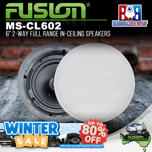 Fusion MS-CL602 6" 2-Way Full Range In-Ceiling Speakers