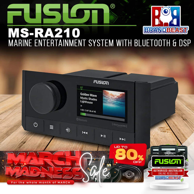 Fusion MS-RA210 Marine Entertainment System With Bluetooth &amp; DSP