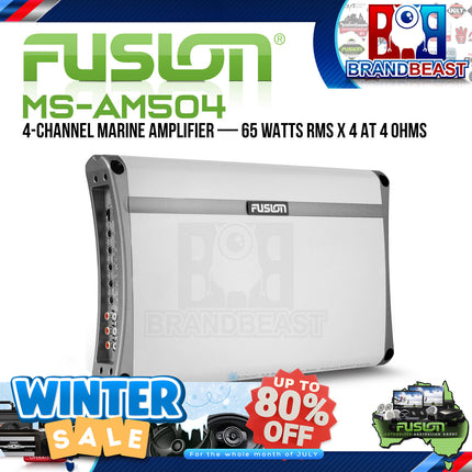 Fusion MS-AM504 500W 4 Channel Marine Amplifier