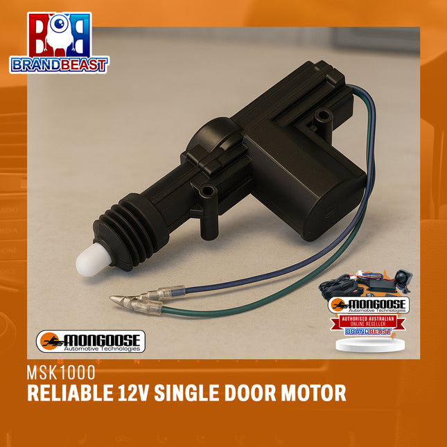 Mongoose MSK1000 12V Door Motor Kit - Central Locking 2-Wire