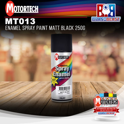 Motortech MT013 250G Enamel Spray Paint Matt Black