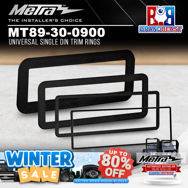 Metra MT89-30-0900 Universal Single DIN Trim Rings