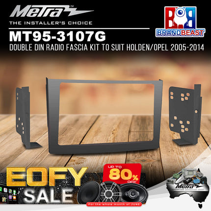 Metra MT95-3107G Double DIN Radio Fascia Kit To Suit Holden/Opel 2005-2014