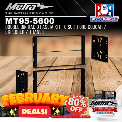 Metra MT95-5600 2DIN Radio Black Facia Kit Suit Ford Cougar/Explorer/Transit