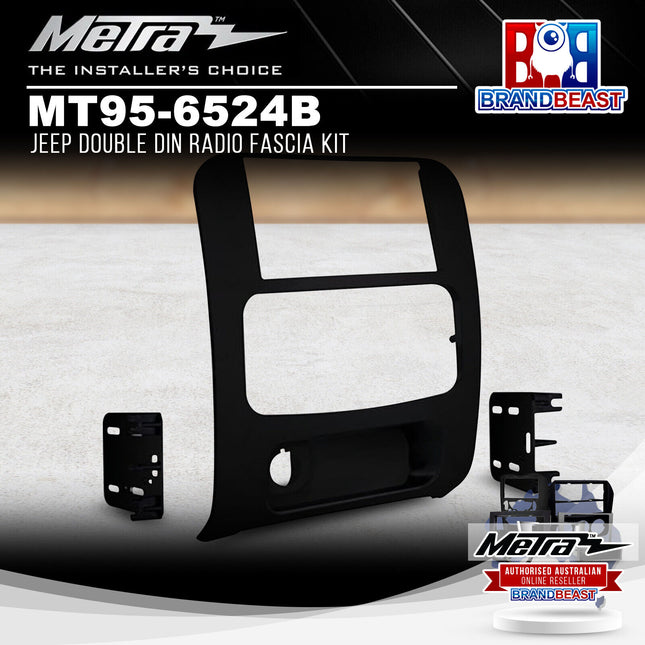 Metra MT95-6524B Jeep Double DIN Radio Fascia Kit