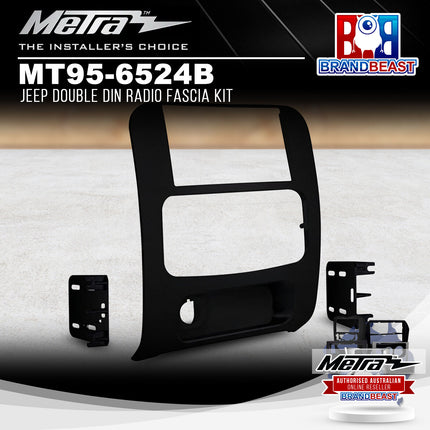 Metra MT95-6524B Jeep Double DIN Radio Fascia Kit