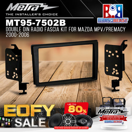 Metra MT95-7502B Double DIN Radio Fascia Kit To Suit Mazda MPV/Premacy 2000-2006