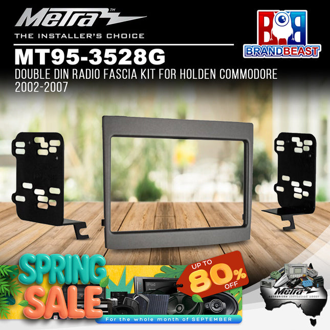 Metra MT95-3528G Double DIN Radio Fascia Kit For Holden Commodore 2002-2007