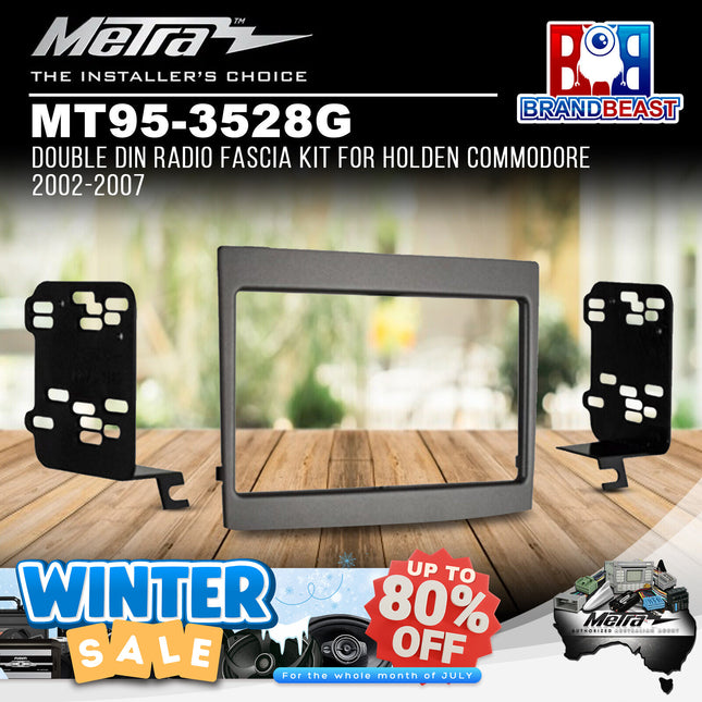 Metra MT95-3528G Double DIN Radio Fascia Kit For Holden Commodore 2002-2007