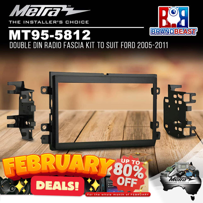 Metra MT95-5812 Double DIN Radio Fascia Kit To Suit Ford 2005-2011