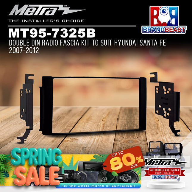 Metra MT95-7325B Double DIN Radio Fascia Kit For Hyundai Santa Fe 2007-2012