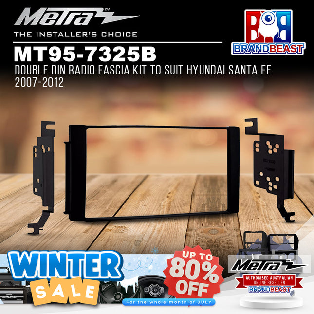 Metra MT95-7325B Double DIN Radio Fascia Kit For Hyundai Santa Fe 2007-2012