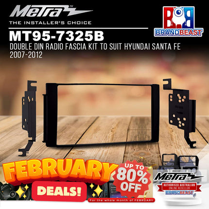 Metra MT95-7325B Double DIN Radio Fascia Kit For Hyundai Santa Fe 2007-2012