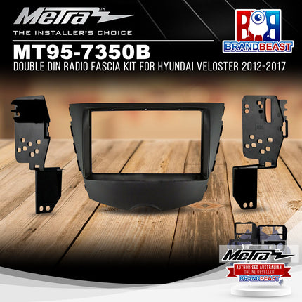 Metra MT95-7350B Double DIN Radio Fascia Kit For Hyundai Veloster 2012-2017