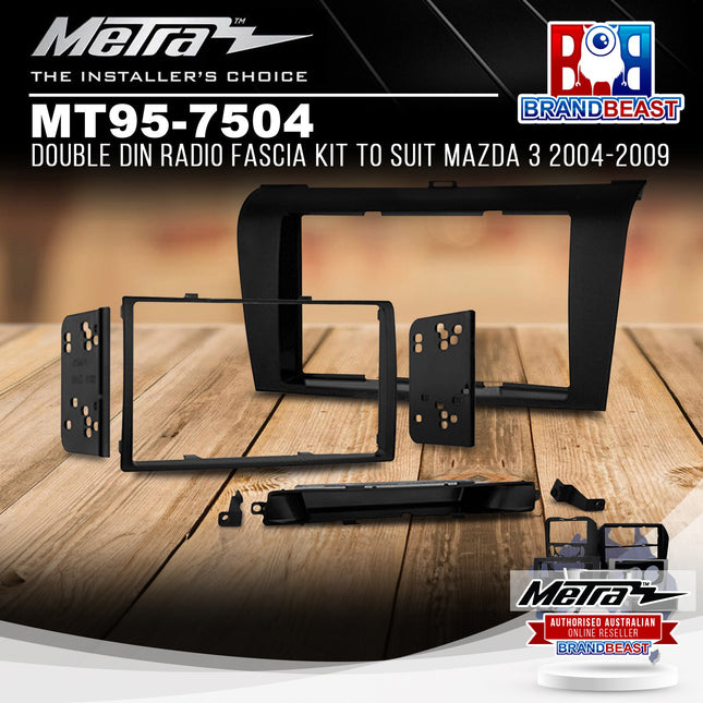 Metra MT95-7504 Double DIN Radio Fascia Kit To Suit Mazda 3 2004-2009