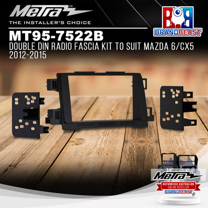 Metra MT95-7522B Double DIN Radio Fascia Kit Suit Mazda 6/CX5 2012 - 2015