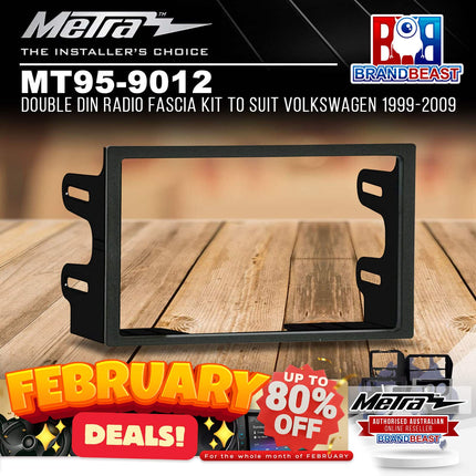 Metra MT95-9012 Double DIN Radio Fascia Kit To Suit Volkswagen 1999-2009