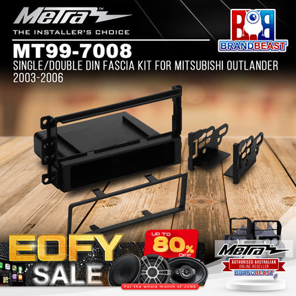 Metra MT99-7008 Single/Double DIN Radio Fascia Kit To Suit Mitsubishi Outlander 2003-2006
