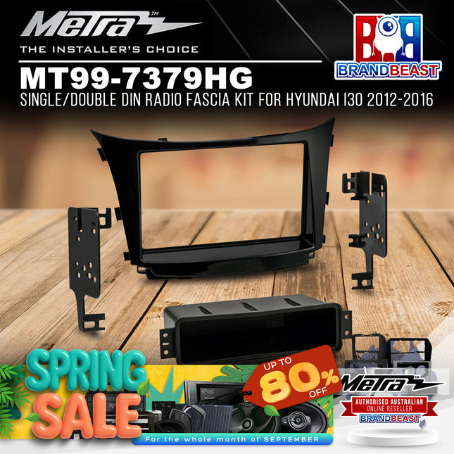 Metra MT99-7379HG Single/Double DIN Radio Fascia Kit For Hyundai i30 2012-2016