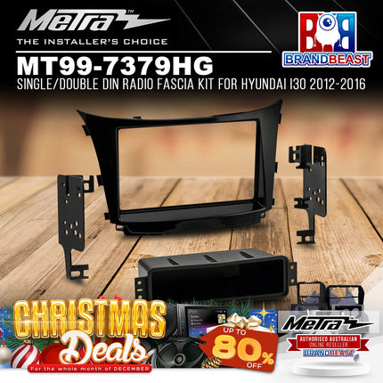 Metra MT99-7379HG Single/Double DIN Radio Fascia Kit For Hyundai i30 2012-2016