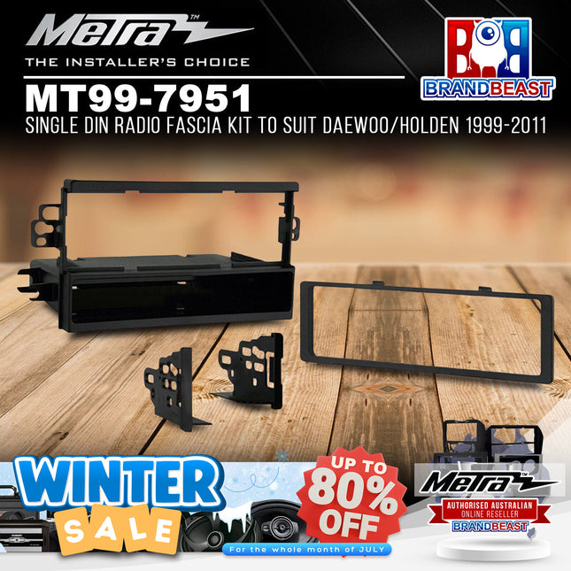 Metra MT99-7951 Single DIN Radio Fascia Kit To Suit Daewoo/Holden 1999-2011