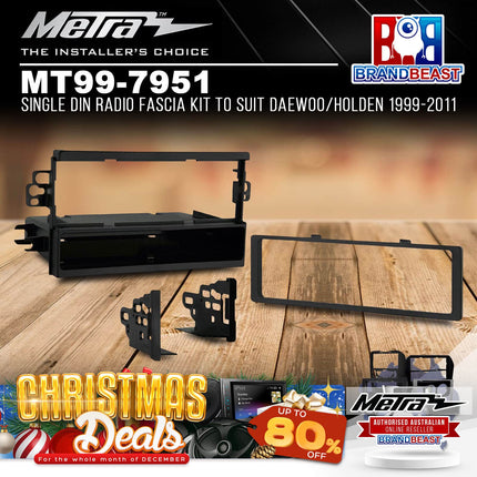 Metra MT99-7951 Single DIN Radio Fascia Kit To Suit Daewoo/Holden 1999-2011