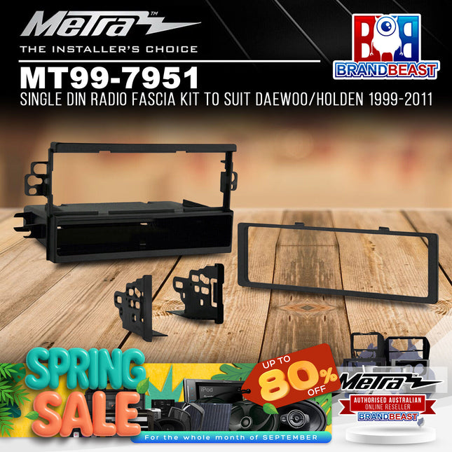 Metra MT99-7951 Single DIN Radio Fascia Kit To Suit Daewoo/Holden 1999-2011