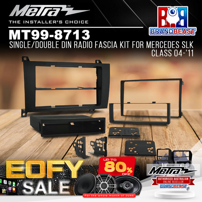 Metra MT99-8713 Single/Double DIN Radio Fascia Kit To Suit Mercedes SLK Class 2004-2011