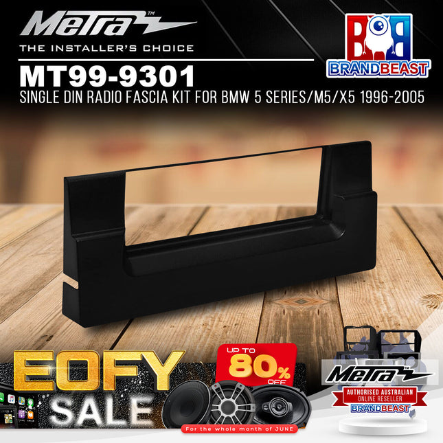 Metra MT99-9301 Single DIN Radio Fascia Kit To Suit BMW 5 Series/M5/X5 1996-2005