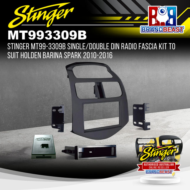 Stinger MT99-3309B Single/Double DIN Radio Fascia Kit For Holden Spark 2010-2016