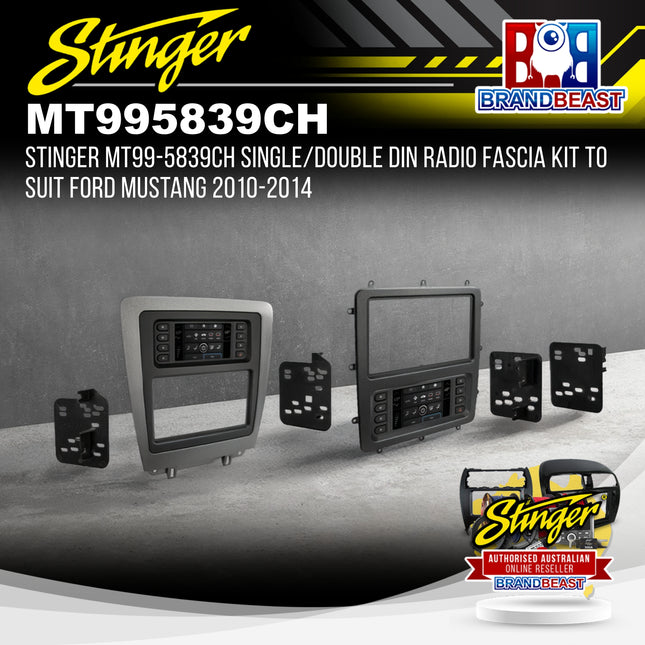 Stinger MT995839CH Single/Double DIN Radio Fascia Kit For Ford Mustang 2010-2014