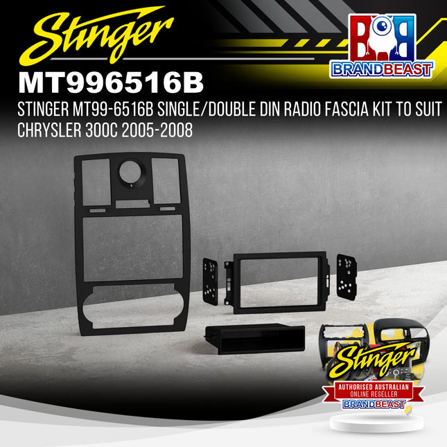 Stinger MT996516B Single/Double DIN Radio Fascia Kit For Chrysler 300C 2005-2008