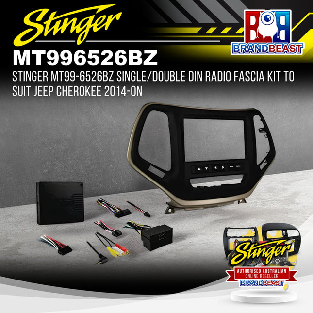 Stinger MT99-6526BZ Single/Double DIN Radio Fascia Kit to Suit Jeep Cherokee