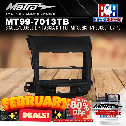 Metra MT99-7013TB Single/Double DIN Fascia Kit For Mitsubishi/Peugeot 07-12