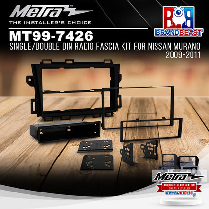 Metra MT99-7426 Single/Double DIN Radio Fascia Kit For Nissan Murano 2009-2011