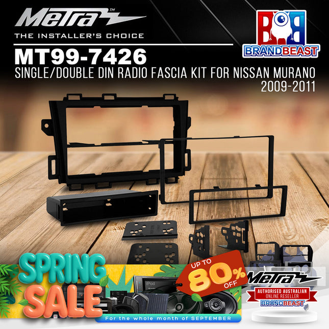 Metra MT99-7426 Single/Double DIN Radio Fascia Kit For Nissan Murano 2009-2011