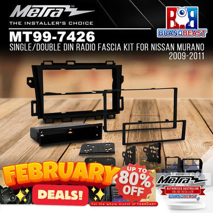 Metra MT99-7426 Single/Double DIN Radio Fascia Kit For Nissan Murano 2009-2011