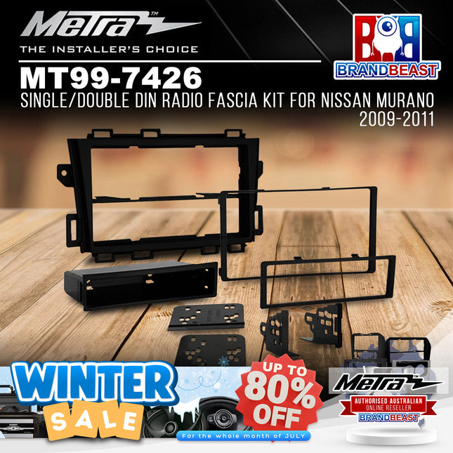 Metra MT99-7426 Single/Double DIN Radio Fascia Kit For Nissan Murano 2009-2011