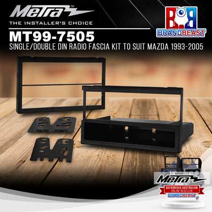 Metra MT99-7505 Single/Double DIN Radio Fascia Kit To Suit Mazda 1993-2005