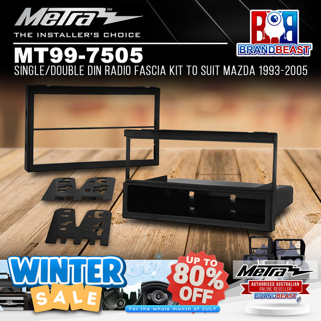 Metra MT99-7505 Single/Double DIN Radio Fascia Kit To Suit Mazda 1993-2005