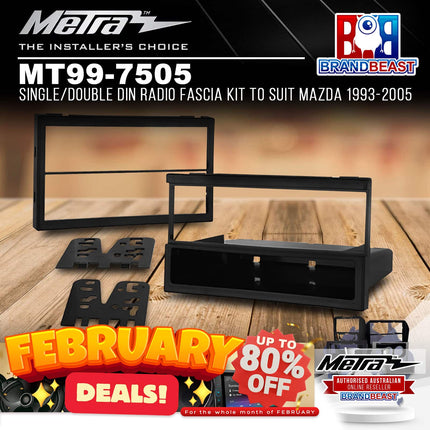 Metra MT99-7505 Single/Double DIN Radio Fascia Kit To Suit Mazda 1993-2005