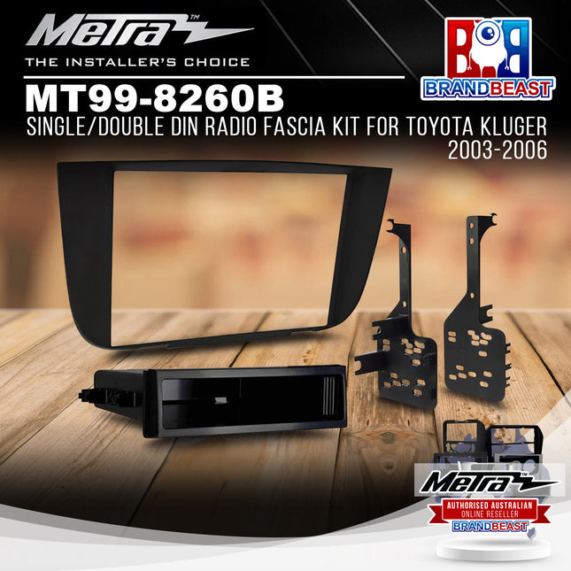 Metra MT99-8260B Single/Double DIN Radio Fascia Kit For Toyota Kluger 2003-2006